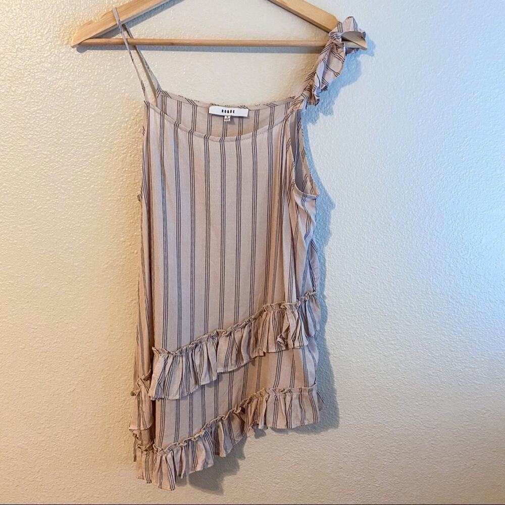 Ro & De Ruffle Sleeve Tank Top